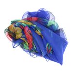 Fashion, accesorii si bijuterii - Femei - Accesorii femei - Esarfe si fulare femei - Esarfa, de dama, Buticcochet, din poliester, imprimeu cu trandafiri, 50x160 cm, Albastru - ES1824 - Infinity.ro