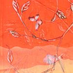 Fashion, accesorii si bijuterii - Femei - Accesorii femei - Esarfe si fulare femei - Esarfa, de dama, Buticcochet, din poliester, imprimeu cu pasari, 50x150 cm, Portocaliu - ES1981 - Infinity.ro