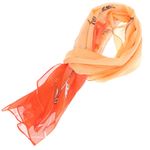 Fashion, accesorii si bijuterii - Femei - Accesorii femei - Esarfe si fulare femei - Esarfa, de dama, Buticcochet, din poliester, imprimeu cu pasari, 50x150 cm, Portocaliu - ES1981 - Infinity.ro