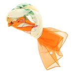 Fashion, accesorii si bijuterii - Femei - Accesorii femei - Esarfe si fulare femei - Esarfa, de dama, Buticcochet, din poliester, imprimeu cu flori,  50x150 cm, Portocaliu - ES1918 - Infinity.ro