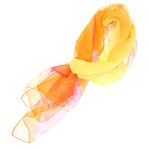 Fashion, accesorii si bijuterii - Femei - Accesorii femei - Esarfe si fulare femei - Esarfa, de dama, Buticcochet, din poliester, cu flori, 50x160 cm, Portocaliu - ES1820 - Infinity.ro