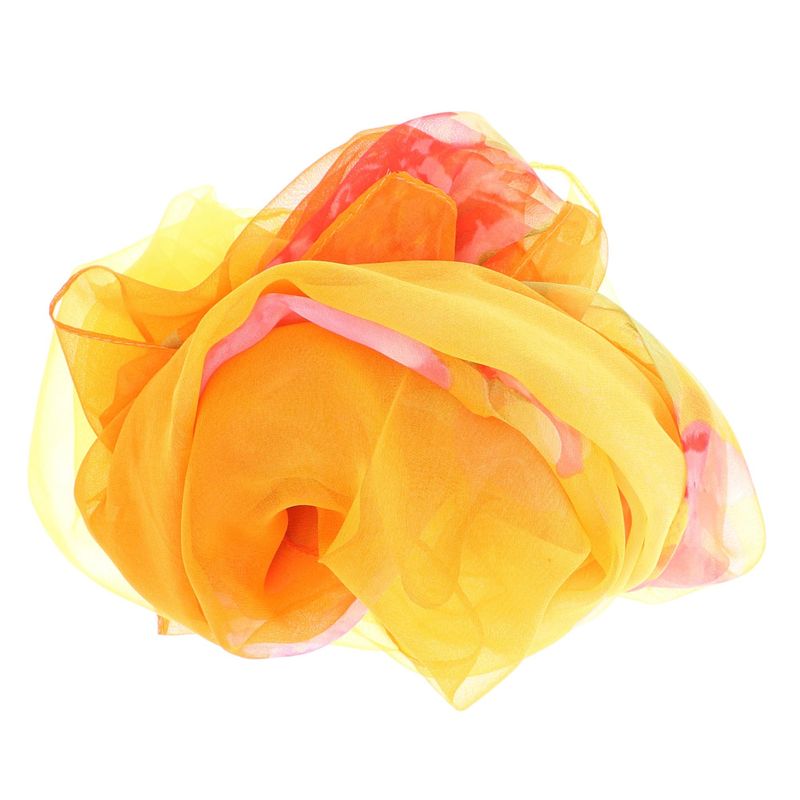 Fashion, accesorii si bijuterii - Femei - Accesorii femei - Esarfe si fulare femei - Esarfa, de dama, Buticcochet, din poliester, cu flori, 50x160 cm, Portocaliu - ES1820 - Infinity.ro