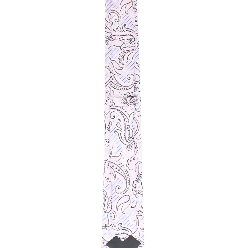 Fashion, accesorii si bijuterii - Barbati - Accesorii barbati - Cravate si papioane barbati - Set cravata si batista, Buticcochet, din material sintetic, 148 x 6 cm, model stilizat, Lila - SETC244 - Infinity.ro