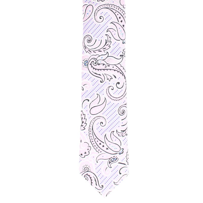 Fashion, accesorii si bijuterii - Barbati - Accesorii barbati - Cravate si papioane barbati - Set cravata si batista, Buticcochet, din material sintetic, 148 x 6 cm, model stilizat, Lila - SETC244 - Infinity.ro