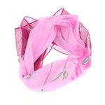 Fashion, accesorii si bijuterii - Femei - Accesorii femei - Esarfe si fulare femei - Esarfa, de dama, Buticcochet, din poliester, imprimeu cu pasari, 50x150 cm, Roz - ES1980 - Infinity.ro