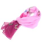 Fashion, accesorii si bijuterii - Femei - Accesorii femei - Esarfe si fulare femei - Esarfa, de dama, Buticcochet, din poliester, imprimeu cu pasari, 50x150 cm, Roz - ES1980 - Infinity.ro