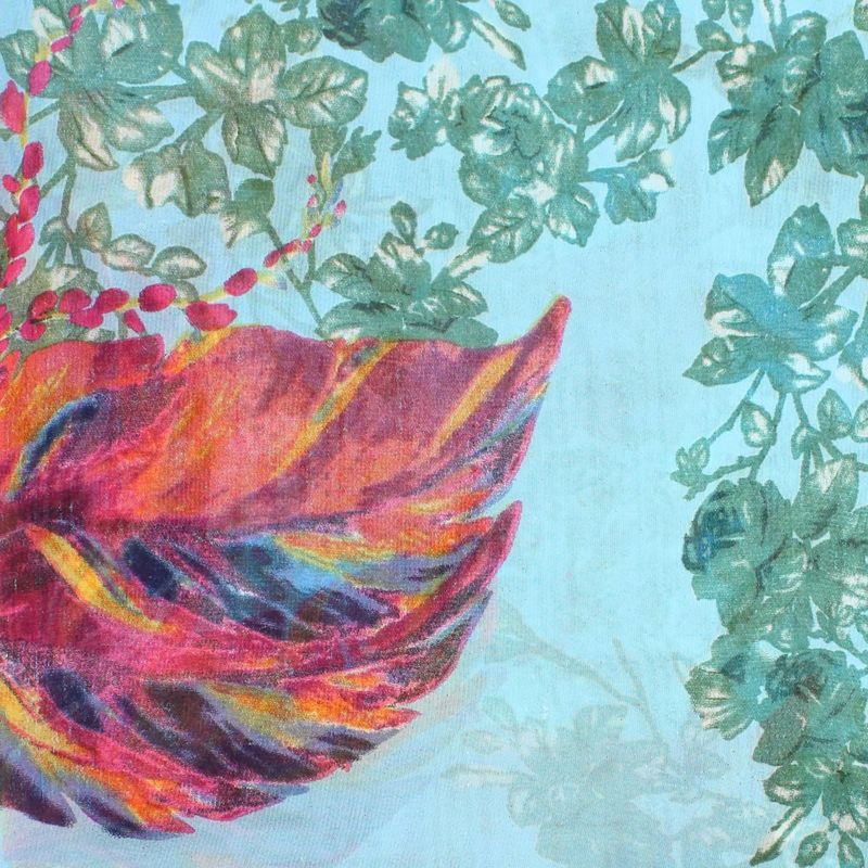 Fashion, accesorii si bijuterii - Femei - Accesorii femei - Esarfe si fulare femei - Esarfa, de dama, Buticcochet, din poliester, imprimeu cu floricele, 50x160 cm, Albastru - ES1809 - Infinity.ro