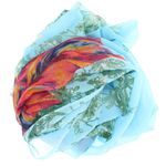 Fashion, accesorii si bijuterii - Femei - Accesorii femei - Esarfe si fulare femei - Esarfa, de dama, Buticcochet, din poliester, imprimeu cu floricele, 50x160 cm, Albastru - ES1809 - Infinity.ro