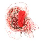 Fashion, accesorii si bijuterii - Femei - Accesorii femei - Esarfe si fulare femei - Esarfa, de dama, Buticcochet, din poliester, imprimeu stilizat, 50x160 cm, Rosu - ES1818 - Infinity.ro