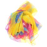 Fashion, accesorii si bijuterii - Femei - Accesorii femei - Esarfe si fulare femei - Esarfa, de dama, Buticcochet, din poliester, imprimeu cu pene, 50x160 cm, Galben - ES1814 - Infinity.ro