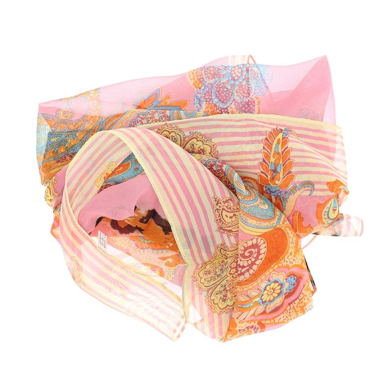 Fashion, accesorii si bijuterii - Femei - Accesorii femei - Esarfe si fulare femei - Esarfa, de dama, Buticcochet, din poliester, imprimeu stilizat, 50x160 cm, Roz - ES1816 - Infinity.ro