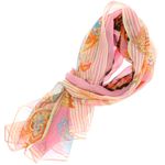 Fashion, accesorii si bijuterii - Femei - Accesorii femei - Esarfe si fulare femei - Esarfa, de dama, Buticcochet, din poliester, imprimeu stilizat, 50x160 cm, Roz - ES1816 - Infinity.ro