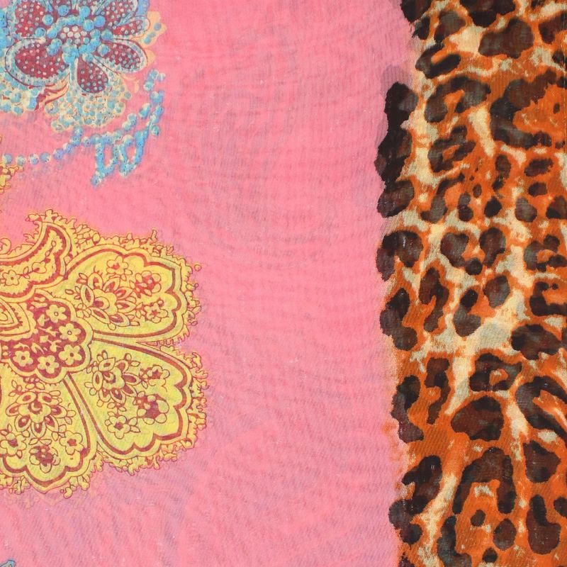 Fashion, accesorii si bijuterii - Femei - Accesorii femei - Esarfe si fulare femei - Esarfa, de dama, Buticcochet, din poliester, imprimeu stilizat, 50x160 cm, Roz - ES1816 - Infinity.ro