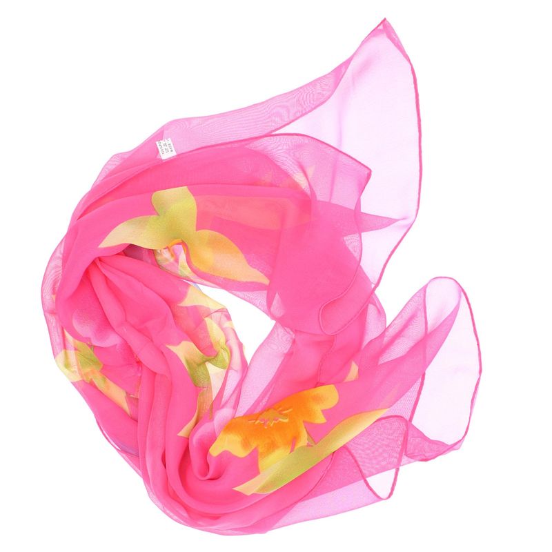 Fashion, accesorii si bijuterii - Femei - Accesorii femei - Esarfe si fulare femei - Esarfa, de dama, Buticcochet, din poliester, cu flori, 50x160 cm, Roz - ES1800 - Infinity.ro