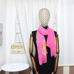 Fashion, accesorii si bijuterii - Femei - Accesorii femei - Esarfe si fulare femei - Esarfa, de dama, Buticcochet, din poliester, cu flori, 50x160 cm, Roz - ES1800 - Infinity.ro