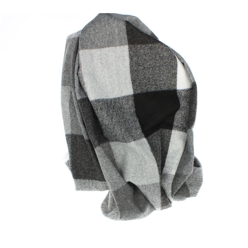 Fashion, accesorii si bijuterii - Femei - Accesorii femei - Esarfe si fulare femei - Esarfa, de dama, Buticcochet, Casmir, cu franjuri, model cu patratele, 70x170 cm, Negru - ES2869 - Infinity.ro