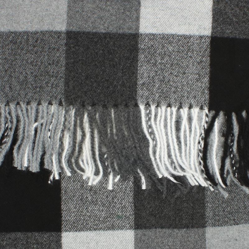 Fashion, accesorii si bijuterii - Femei - Accesorii femei - Esarfe si fulare femei - Esarfa, de dama, Buticcochet, Casmir, cu franjuri, model cu patratele, 70x170 cm, Negru - ES2869 - Infinity.ro