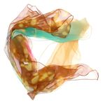 Fashion, accesorii si bijuterii - Femei - Accesorii femei - Esarfe si fulare femei - Esarfa, de dama, Buticcochet, din poliester, imprimeu cu flori, 50x160 cm, Maro - ES1785 - Infinity.ro