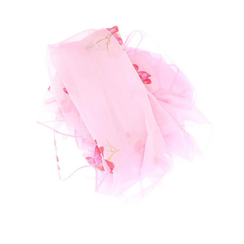 Fashion, accesorii si bijuterii - Femei - Accesorii femei - Esarfe si fulare femei - Esarfa, de dama, Buticcochet, din poliester, imprimeu cu flori, 50x150 cm, Roz - ES1976 - Infinity.ro