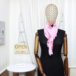 Fashion, accesorii si bijuterii - Femei - Accesorii femei - Esarfe si fulare femei - Esarfa, de dama, Buticcochet, din poliester, imprimeu cu flori, 50x150 cm, Roz - ES1976 - Infinity.ro