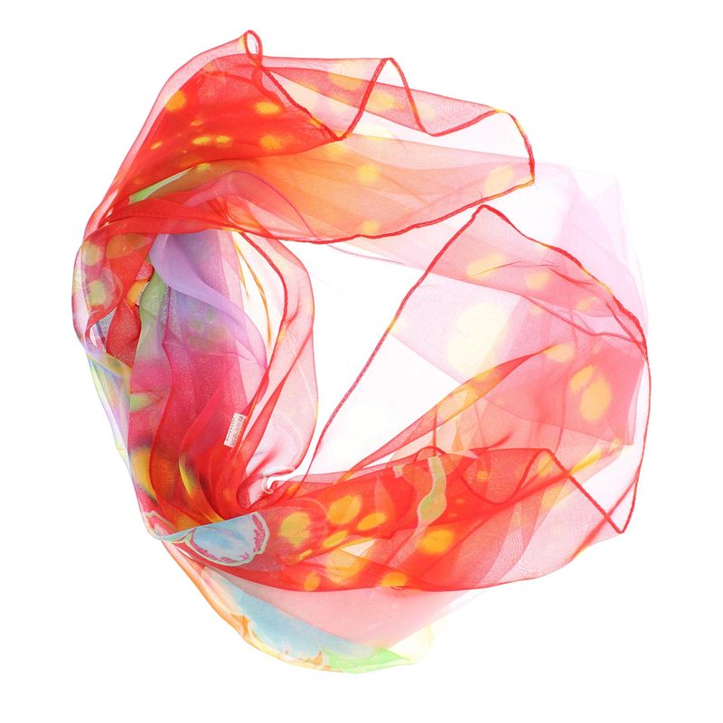 Fashion, accesorii si bijuterii - Femei - Accesorii femei - Esarfe si fulare femei - Esarfa, de dama, Buticcochet, din poliester, imprimeu cu flori, 50x160 cm, Rosu - ES1784 - Infinity.ro
