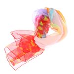 Fashion, accesorii si bijuterii - Femei - Accesorii femei - Esarfe si fulare femei - Esarfa, de dama, Buticcochet, din poliester, imprimeu cu flori, 50x160 cm, Rosu - ES1784 - Infinity.ro