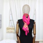 Fashion, accesorii si bijuterii - Femei - Accesorii femei - Esarfe si fulare femei - Esarfa, de dama, Buticcochet, din poliester, imprimeu cu flori si crengute, 50x150 cm, Fucsia - ES1953 - Infinity.ro