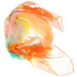 Fashion, accesorii si bijuterii - Femei - Accesorii femei - Esarfe si fulare femei - Esarfa, de dama, Buticcochet, din poliester, imprimeu cu flori, 50x160 cm, Portocaliu- ES1787 - Infinity.ro
