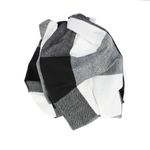 Fashion, accesorii si bijuterii - Femei - Accesorii femei - Esarfe si fulare femei - Esarfa, de dama, Buticcochet, Casmir, cu franjuri, model cu patrate, 70x170 cm, Negru - ES2868 - Infinity.ro