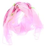 Fashion, accesorii si bijuterii - Femei - Accesorii femei - Esarfe si fulare femei - Esarfa, de dama, Buticcochet, din poliester, imprimeu floral, 50x150 cm, Roz - ES1948 - Infinity.ro