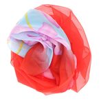 Fashion, accesorii si bijuterii - Femei - Accesorii femei - Esarfe si fulare femei - Esarfa, de dama, Buticcochet, din poliester, imprimeu cu crini, 50x150 cm, Rosu - ES1941 - Infinity.ro