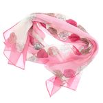 Fashion, accesorii si bijuterii - Femei - Accesorii femei - Esarfe si fulare femei - Esarfa, de dama, Buticcochet, din poliester, imprimeu cu trandafiri, 50x150 cm, Roz - ES1950 - Infinity.ro