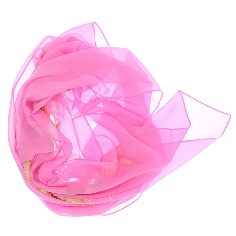 Fashion, accesorii si bijuterii - Femei - Accesorii femei - Esarfe si fulare femei - Esarfa, de dama, Buticcochet, din poliester, imprimeu cu frunze, 50x160 cm, Roz - ES1794 - Infinity.ro