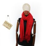 Fashion, accesorii si bijuterii - Femei - Accesorii femei - Esarfe si fulare femei - Esarfa, de dama, Buticcochet, Casmir, 70x180 cm, model Uni, Rosu - ES2823 - Infinity.ro