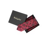 Fashion, accesorii si bijuterii - Barbati - Accesorii barbati - Cravate si papioane barbati - Set cravata si batista, Buticcochet, din material sintetic, 148 x 6 cm, model stilizat, Bordo - SETC238 - Infinity.ro