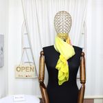 Fashion, accesorii si bijuterii - Femei - Accesorii femei - Esarfe si fulare femei - Esarfa, de dama, Buticcochet, din poliester, imprimeu floral, 50x150 cm, Galben- ES1952 - Infinity.ro