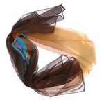 Fashion, accesorii si bijuterii - Femei - Accesorii femei - Esarfe si fulare femei - Esarfa, de dama, Buticcochet, din poliester, imprimeu fluturi, 50x160 cm, Maro - ES1781 - Infinity.ro