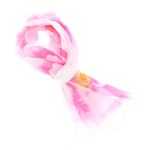 Fashion, accesorii si bijuterii - Femei - Accesorii femei - Esarfe si fulare femei - Esarfa, de dama, Buticcochet, din poliester, cu flori, 50x150 cm, Roz - ES1933 - Infinity.ro