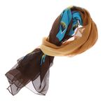 Fashion, accesorii si bijuterii - Femei - Accesorii femei - Esarfe si fulare femei - Esarfa, de dama, Buticcochet, din poliester, imprimeu fluturi, 50x160 cm, Maro - ES1781 - Infinity.ro