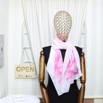 Fashion, accesorii si bijuterii - Femei - Accesorii femei - Esarfe si fulare femei - Esarfa, de dama, Buticcochet, din poliester, cu flori, 50x150 cm, Roz - ES1933 - Infinity.ro