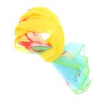 Fashion, accesorii si bijuterii - Femei - Accesorii femei - Esarfe si fulare femei - Esarfa, de dama, Buticcochet, din poliester, imprimeu cu crini, 50x150 cm, Galben - ES1940 - Infinity.ro