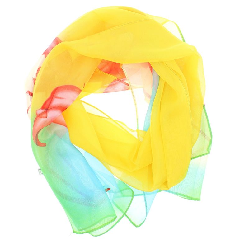 Fashion, accesorii si bijuterii - Femei - Accesorii femei - Esarfe si fulare femei - Esarfa, de dama, Buticcochet, din poliester, imprimeu cu crini, 50x150 cm, Galben - ES1940 - Infinity.ro