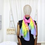 Fashion, accesorii si bijuterii - Femei - Accesorii femei - Esarfe si fulare femei - Esarfa, de dama, Buticcochet, din poliester, imprimeu cu crini, 50x150 cm, Roz - ES1939 - Infinity.ro