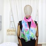 Fashion, accesorii si bijuterii - Femei - Accesorii femei - Esarfe si fulare femei - Esarfa, de dama, Buticcochet, din poliester, imprimeu cu maci, 50x150 cm, Roz - ES1936 - Infinity.ro
