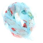 Fashion, accesorii si bijuterii - Femei - Accesorii femei - Esarfe si fulare femei - Esarfa, de dama, Buticcochet, din poliester, cu imprimeu floral, 50x160 cm, Albastru - ES1767 - Infinity.ro