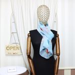 Fashion, accesorii si bijuterii - Femei - Accesorii femei - Esarfe si fulare femei - Esarfa, de dama, Buticcochet, din poliester, cu imprimeu floral, 50x160 cm, Albastru - ES1767 - Infinity.ro
