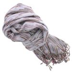Fashion, accesorii si bijuterii - Femei - Accesorii femei - Esarfe si fulare femei - Esarfa, de dama, Buticcochet, lana, cu franjuri, model stilizat, 70x180 cm, Lila - ES1759 - Infinity.ro