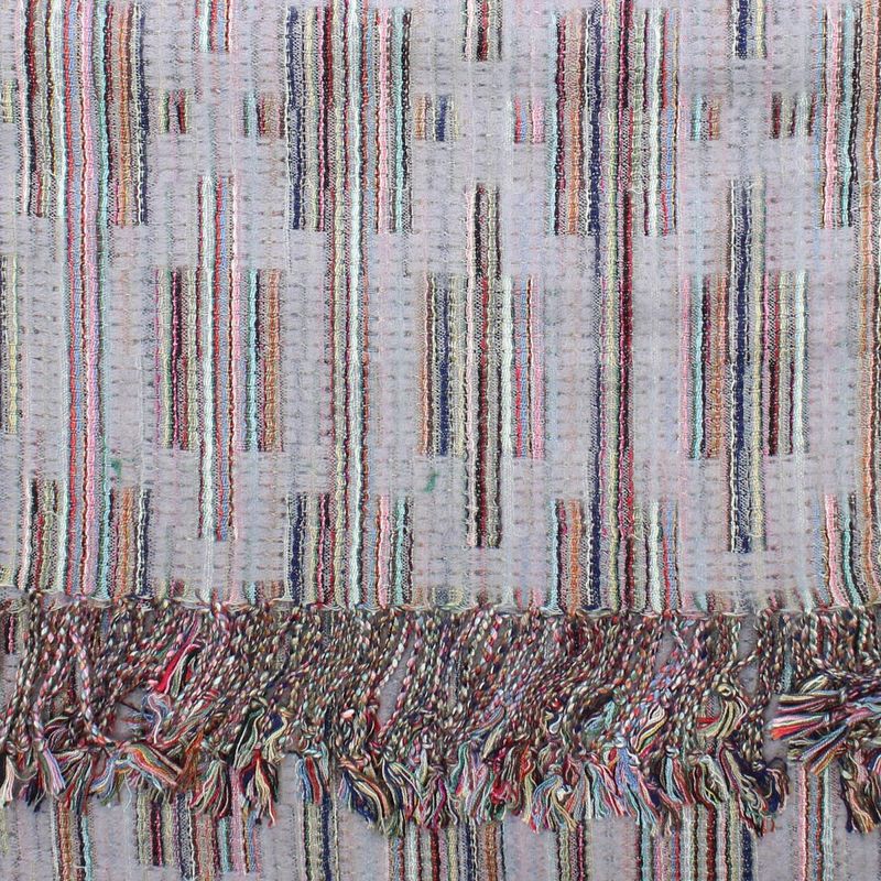 Fashion, accesorii si bijuterii - Femei - Accesorii femei - Esarfe si fulare femei - Esarfa, de dama, Buticcochet, lana, cu franjuri, model stilizat, 70x180 cm, Lila - ES1759 - Infinity.ro