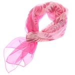 Fashion, accesorii si bijuterii - Femei - Accesorii femei - Esarfe si fulare femei - Esarfa, de dama, Buticcochet, din poliester, imprimeu cu frunze, 50x160 cm, Roz -  ES1769 - Infinity.ro