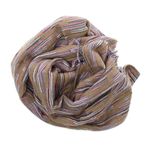Fashion, accesorii si bijuterii - Femei - Accesorii femei - Esarfe si fulare femei - Esarfa, de dama, Buticcochet, lana, cu franjuri, model stilizat, 70x180 cm, Maro - ES1760 - Infinity.ro